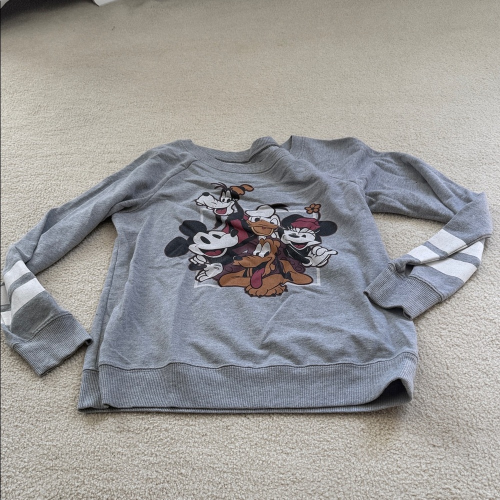 Disney Kids Gray Sweatshirt with Mickey and Friends